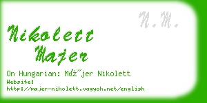 nikolett majer business card